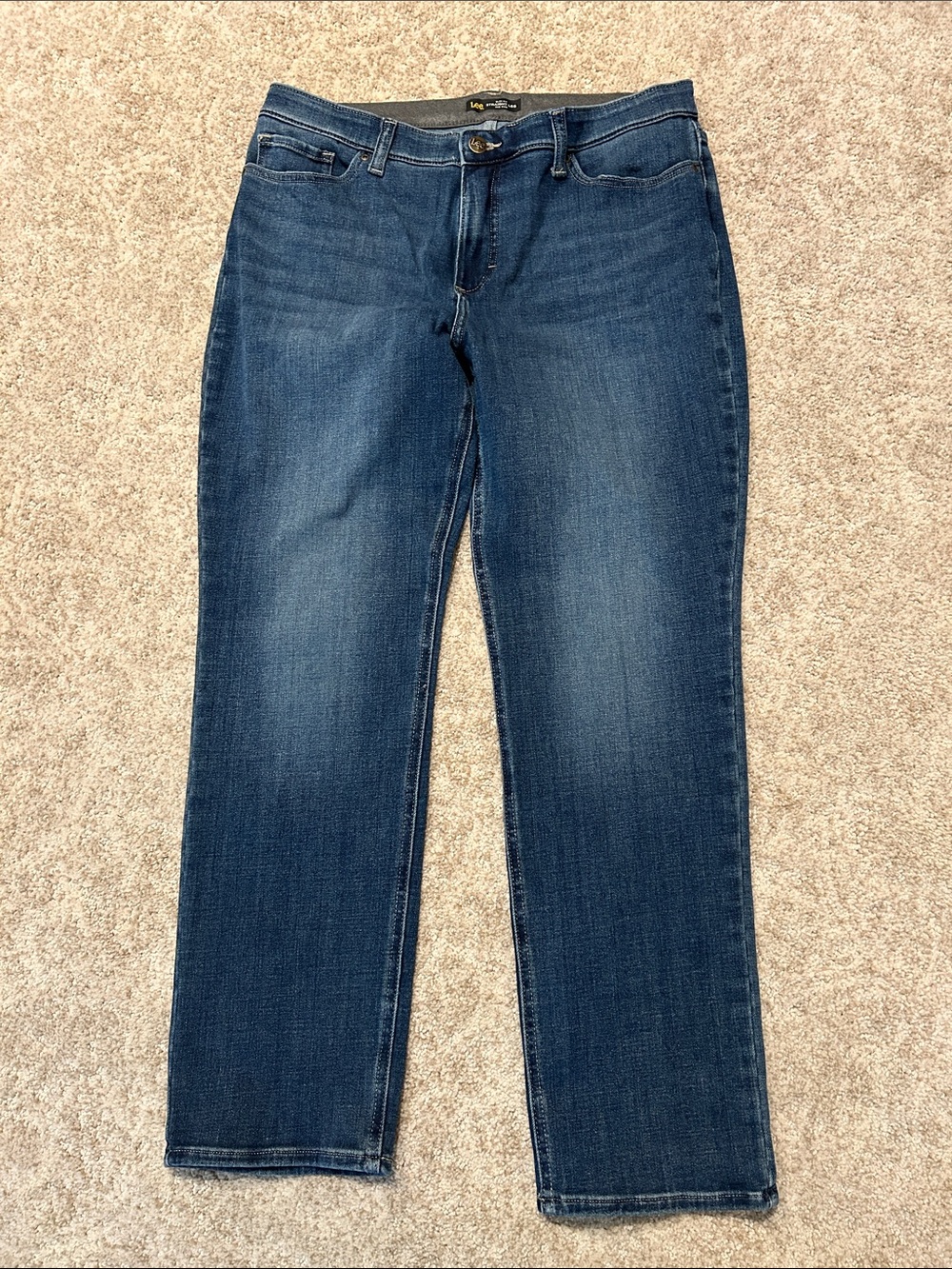 Lee Mid Wash Straight Leg Jeans